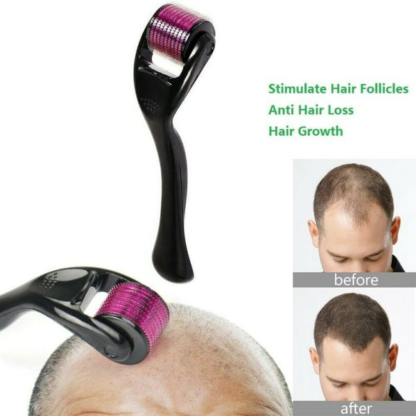 Derma Roller 1mm for Hair Growth & Skin Care without Hair Oil Comb Bottle - Free Hair Growth Oil Included by ELNAZ Lifestyle
